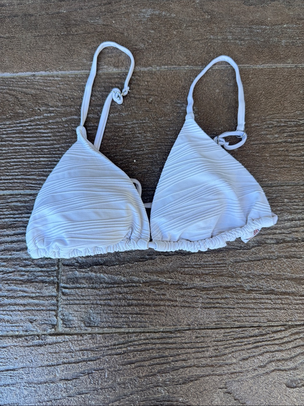 Ron Jon Surf Shop White Triangle Bikini Top